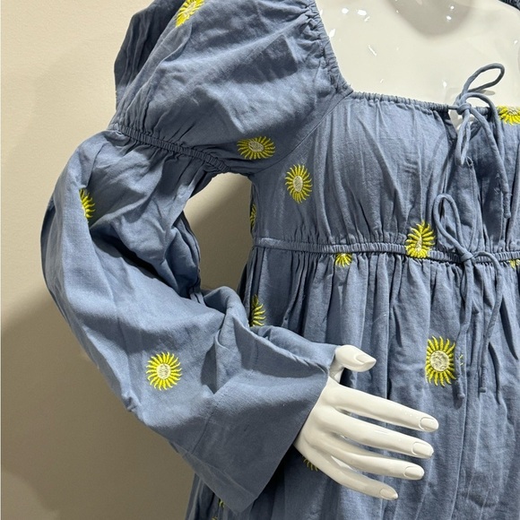 NWOT FREE PEOPLE Emory Embroidered Midi Dress SZ : M - Picture 11 of 14